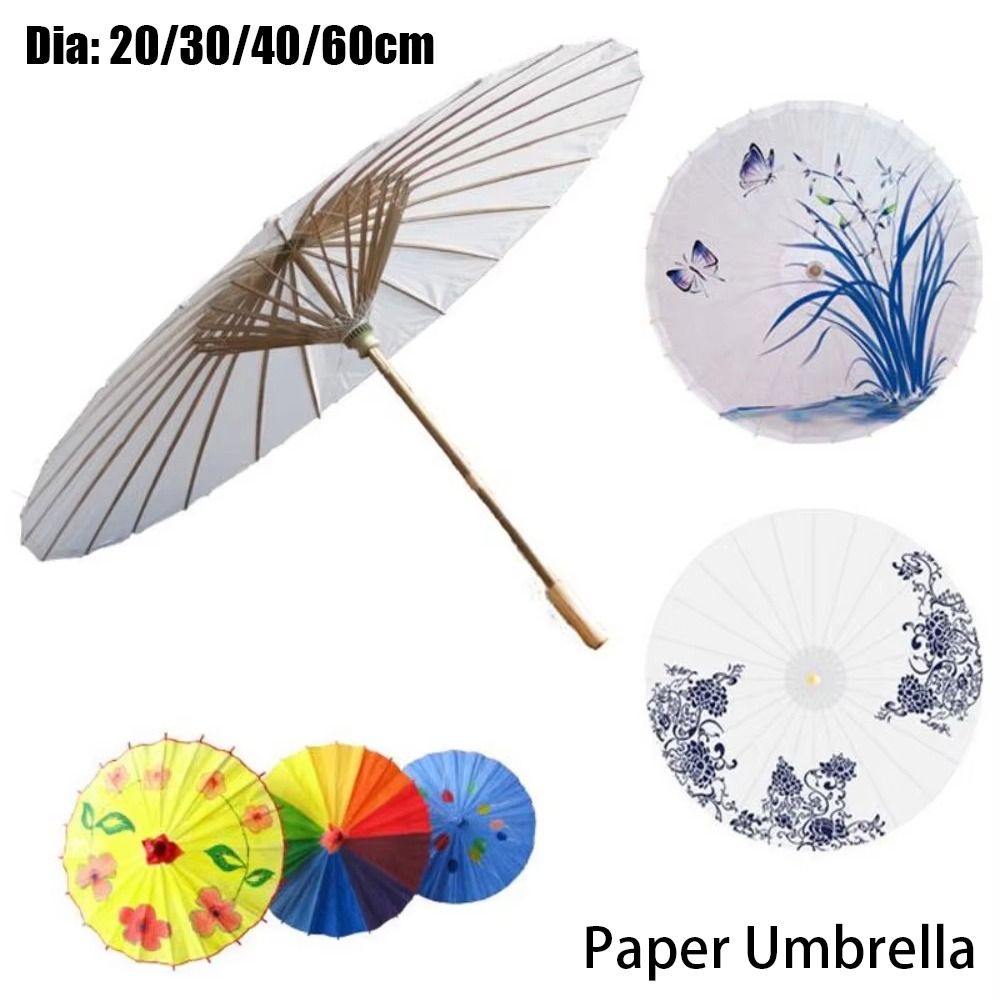 Photography Umbrella - 1 Paraguas de Papel Tradicional Blanco