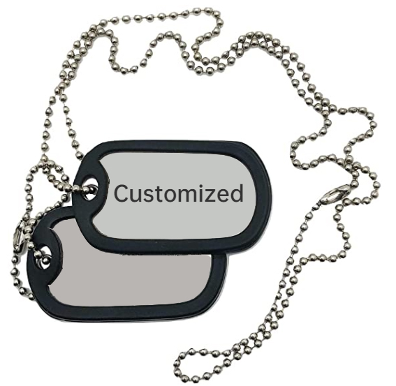 Photography Of War - Etiquetas militares personalizadas de acero inoxidable