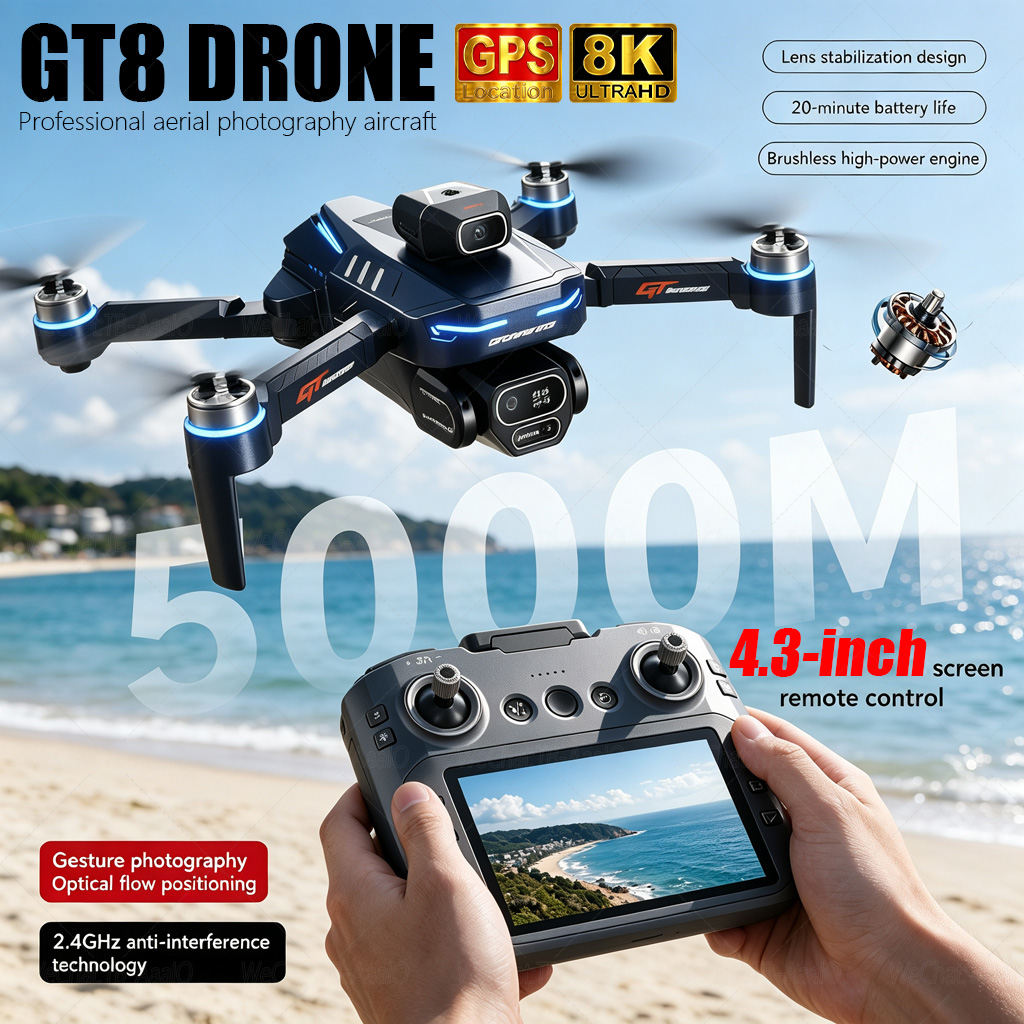 NUEVO Dron GT8 HD RC 4K Profes - Photography Pro reseña y precio