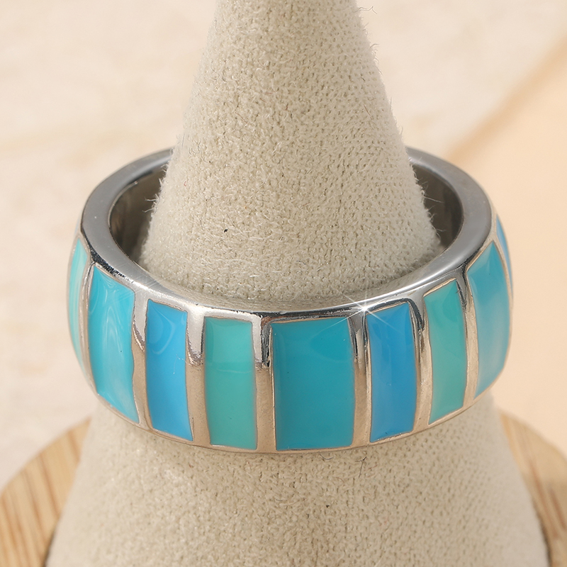 Anillo Azul Pintado a Mano con - Photography Geometry reseña y precio