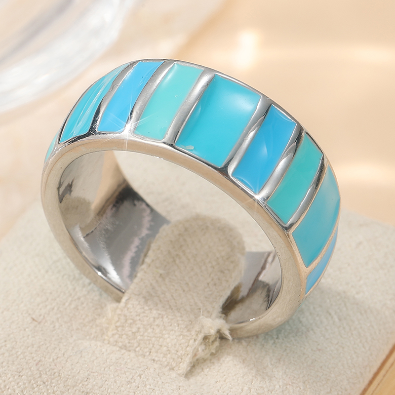 Anillo Azul Pintado a Mano con - Photography Geometry reseña y precio