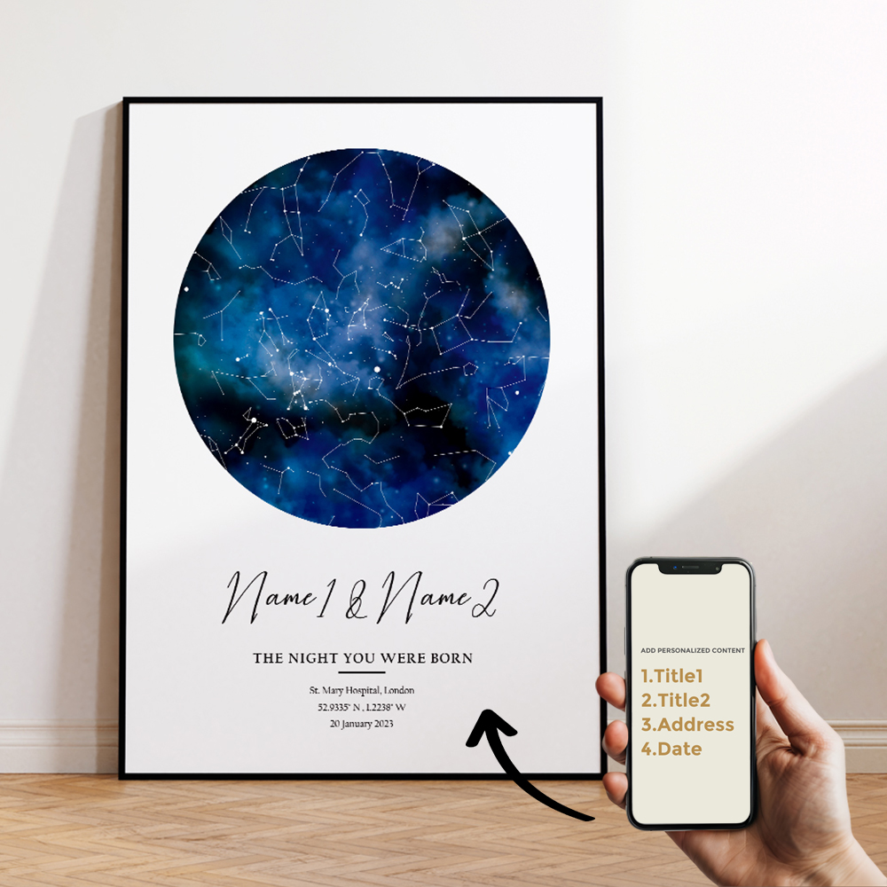 Mapa de estrella de cielo noct - Photography Gallery reseña y precio